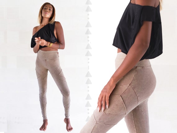 Thick & Stretchy Leggings for the Urban Yogi Organic Cotton Comfortable  Like a Second Skin Edgy Boho Yoga Legging OFFRANDES 