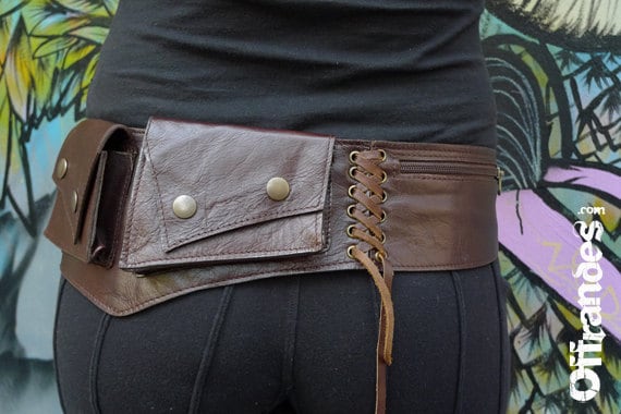 Leather Utility Belt Fanny Pack Handmade Designer Pocket | Etsy