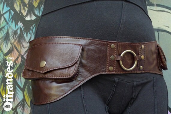 Leather Utility Belt Fanny Pack Money Travel Belt Steampunk