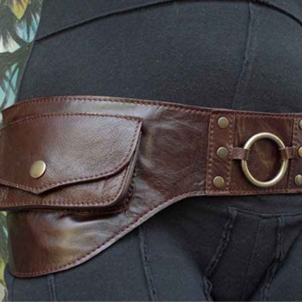Leather Utility Belt | Fanny Pack | Money Travel belt | Steampunk | Festival Fashion | Pocket Belt | Urban Gypsy | OFFRANDES