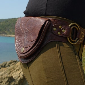 Leather Utility Belt Designer Hip Belt belt bag Pocket Belt Traveling, Hiking OFFRANDES image 4