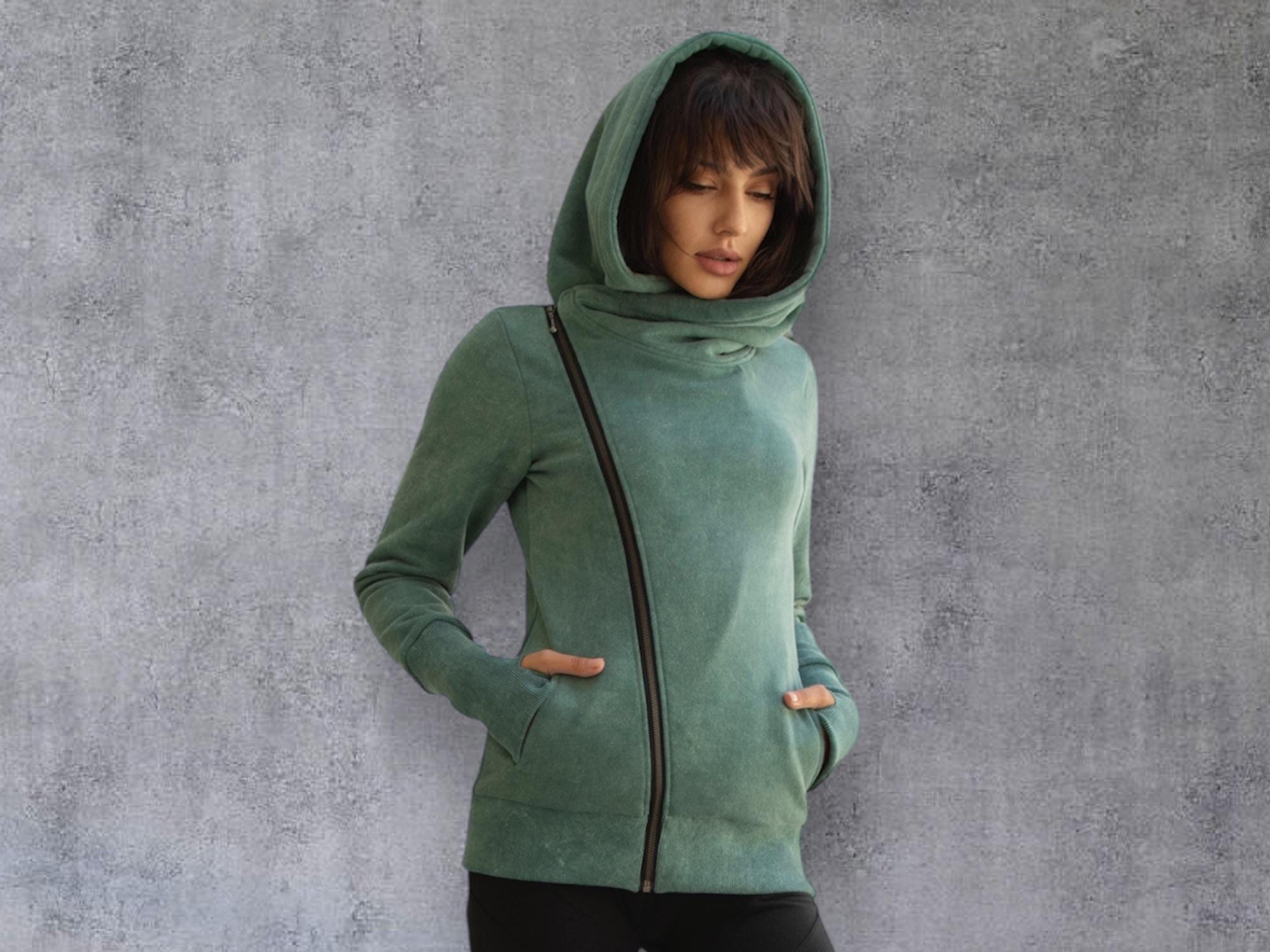 Asymmetrical Zip Hoodies - Etsy