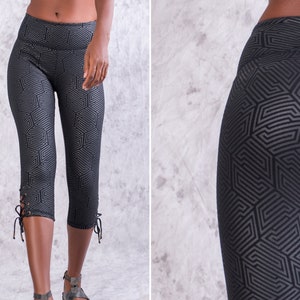 Slashed Woven Cutout Leggings