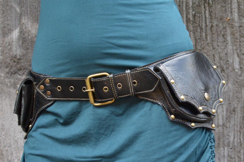 Leather Hip Belt Bag Festival Pocket Belt Party Utility - Etsy