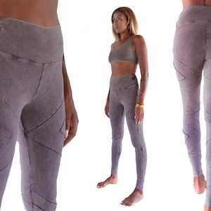 Leggings épais et extensibles pour yogi urbain Coton biologique Confortable comme une seconde peau Legging de yoga bohème tendance OFFRANDES Lavender