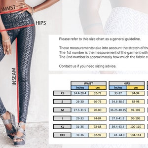 Printed Leggings Thick and stretchy Organic Cotton Boho Yoga Pants Pilates Activewear OFFRANDES image 10