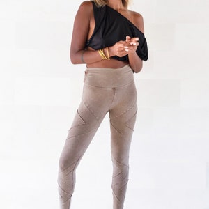 Leggings épais et extensibles pour yogi urbain Coton biologique Confortable comme une seconde peau Legging de yoga bohème tendance OFFRANDES image 2