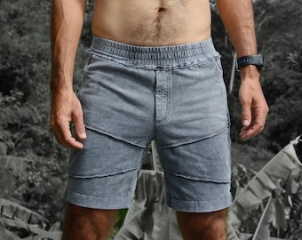 HEREN Actieve yogashorts | Biologisch katoen | Zakken met ritssluiting | Comfortabel voor hardlopen of chillen | Cadeau voor mannen | OFFRANDES