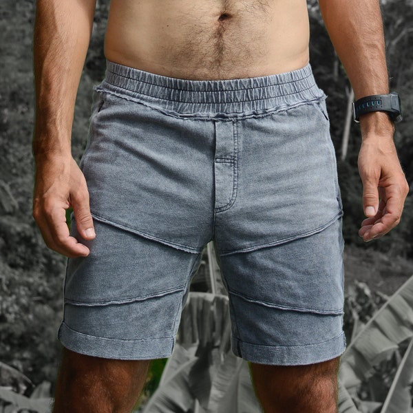 HEREN Actieve yogashorts | Biologisch katoen | Zakken met ritssluiting | Comfortabel voor hardlopen of chillen | Cadeau voor mannen | OFFRANDES