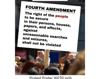 Fourth Amendment Protest Poster Bundle: ICE Out Rally Sign (16x20 Digital Download 4 Designs)