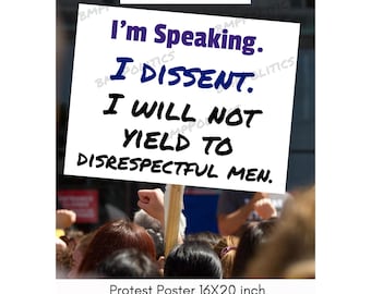 Strong Women Quotes Protest Poster: RBG AOC Kamala (PNG Digital Download)