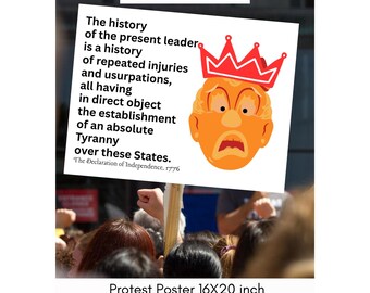 America 250 Protest Poster Bundle: Declaration of Independence Anti-Tyranny (Digital Download 16x20 PNG)