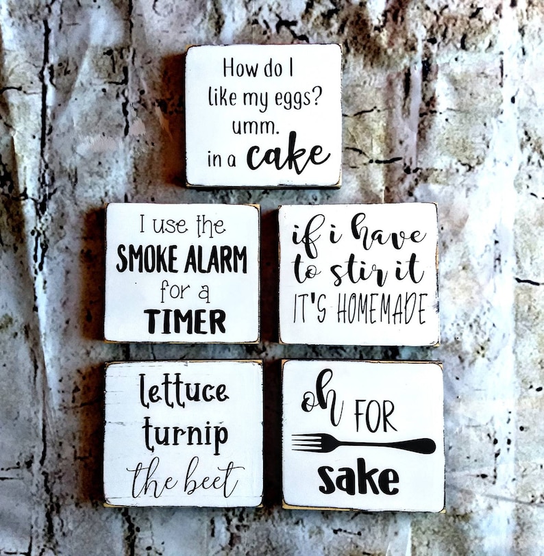 Funny Kitchen Signs Cute Kitchen Decor Farmhouse Kitchen Etsy