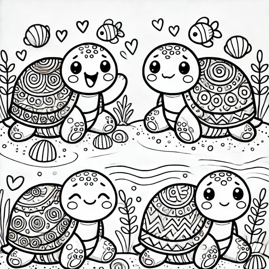 Cute Animal Coloring Book Pages for Kids - Etsy