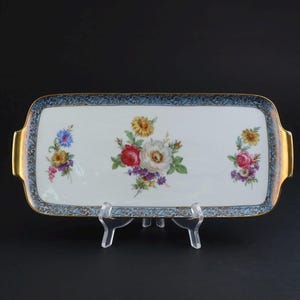 Vintage Alka-Kunst Cake Schaal - Alboth & Kaiser - Bavaria Porselein - Bloemendecor