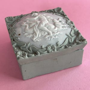 Antique Biscuit Porcelain Box