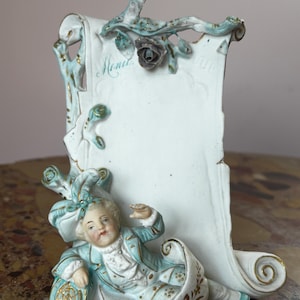 Antique Menu Card - Biscuit Porcelain