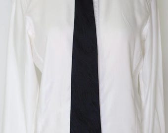 Vintage Gianni Versace Couture Tie - Tone-on-tone Feather Jacquard - 100% Silk