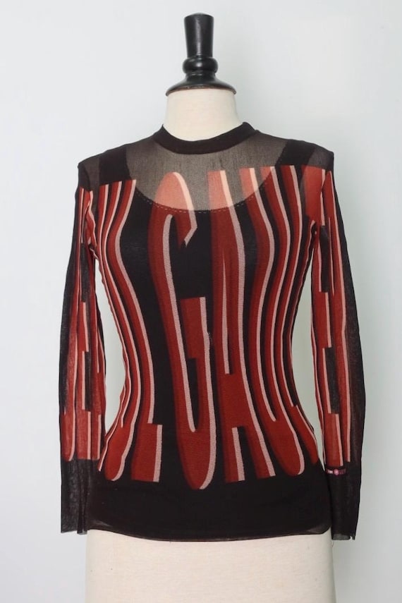 Rare Vintage Jean Paul Gaultier Femme Mesh Top – 90s – Sheer