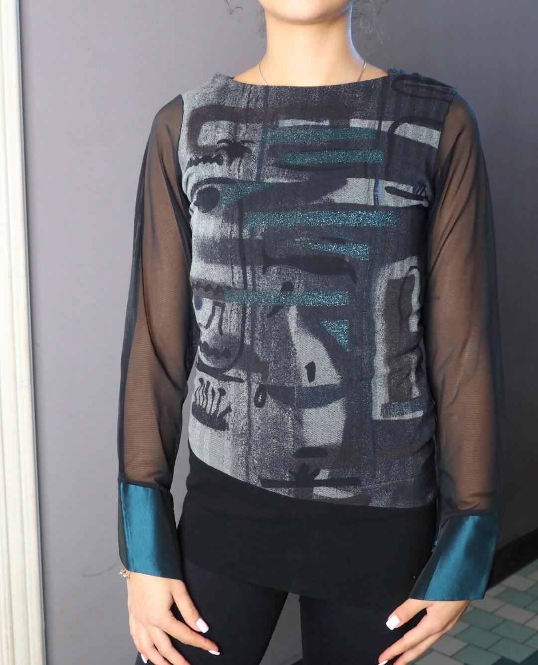 Tunique Ou Haut Noir Save The Queen Taille L - En Polyamide - Occasion En Très Bon état - Made In Italy