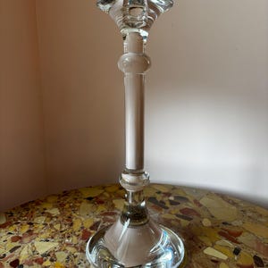 Large Candlestick - Val Saint Lambert - Crystal