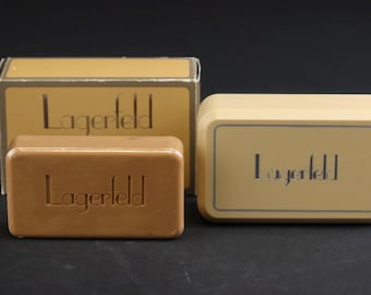 Sapone vintage Karl Lagerfeld Savon con scatole abbinate.