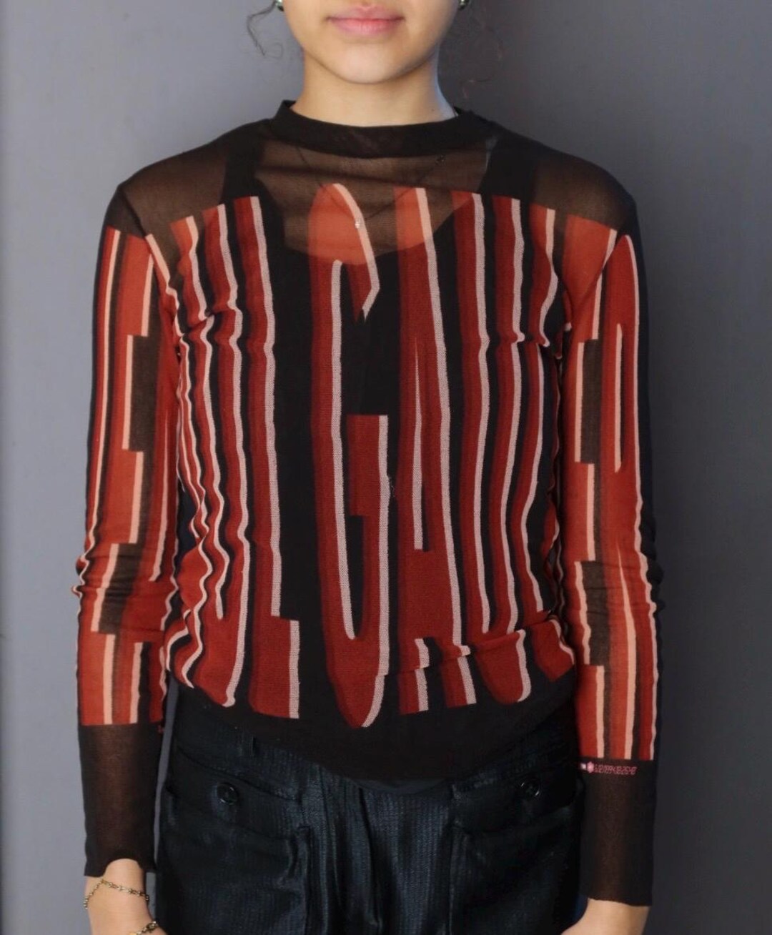 Rare Vintage Jean Paul Gaultier Femme Mesh Top – 90s – Sheer