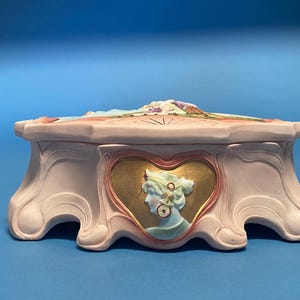 Porcelain Box - Art Nouveau - Biscuit Porcelain