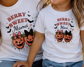 Halloween Mommy and Me Shirts, Matching Halloween Outfits, Pumpkin Shirt, Mom and Mini Tee