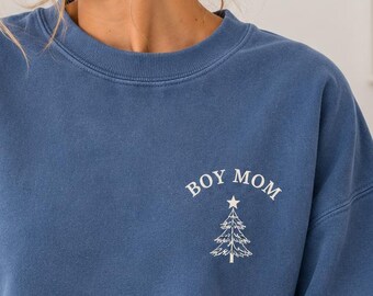 Christmas Boy Mom Sweatshirt, You Are Enough Edition, Mom of Boys Gift, Comfort Colors Crewneck