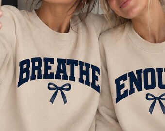 Matching Friends Sweatshirt, Encouragement Gift for Friend, Bow Crewneck, Positive Affirmation Sweater, Supportive Gift for Her