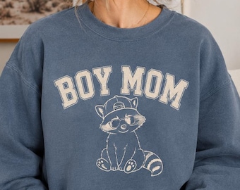 Jimothy Raccoon Boy Mom Sweatshirt, Gift for Mom of Boys, Unisex Comfort Colors Sweater