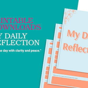 3-in-1 Reflection Journal Printable: Daily, Weekly, Monthly Prompts (PDF Download)
