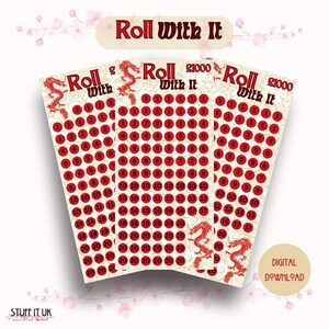 Roll With It - 8cm x 17cm Printable | Cash Stuffing | Budget Tracker | Budget Insert | Saving Tracker | Digital Download