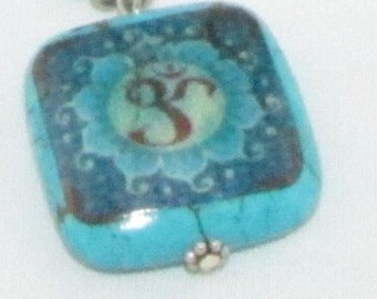 Turquoise Om Pendant and Chain