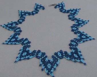 Blue Netting Necklace