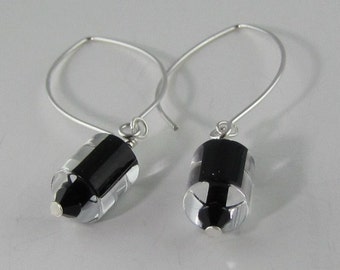 Black Furnace Glass Earrings