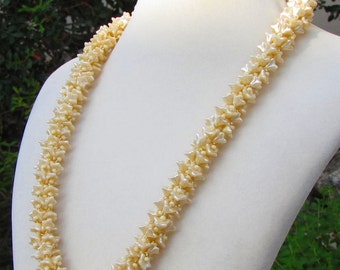 Ivory Flower Kumihimo Necklace