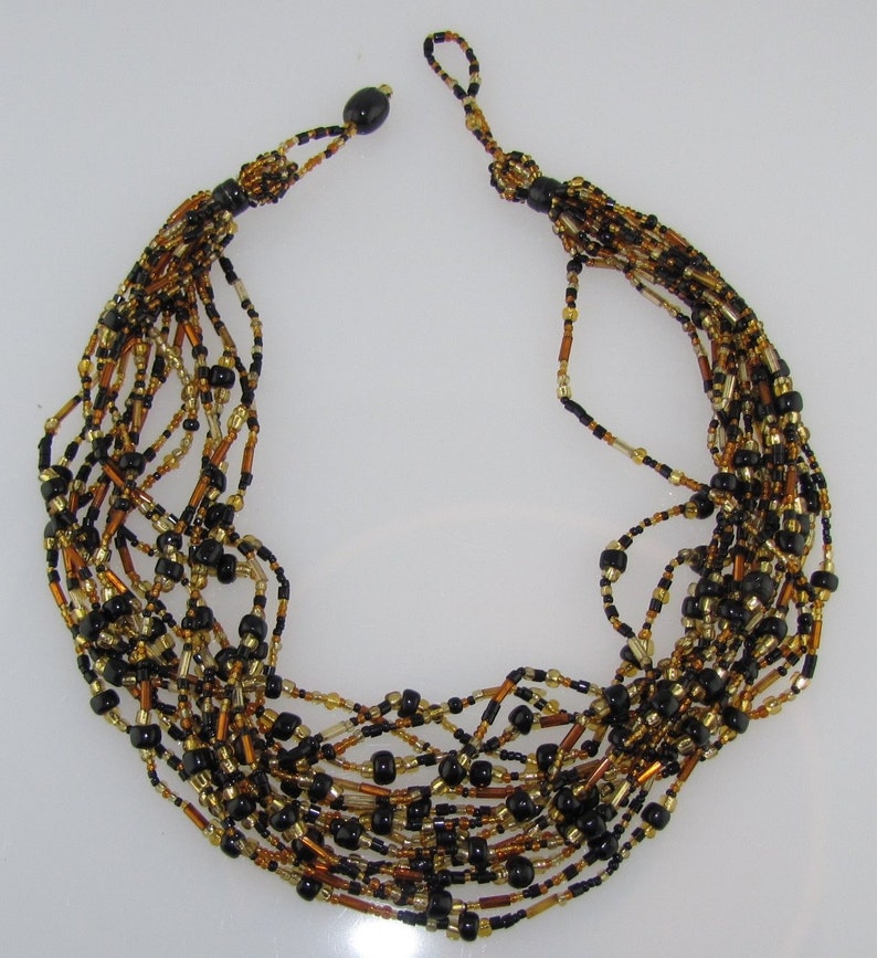 Black and Gold Necklace image 3