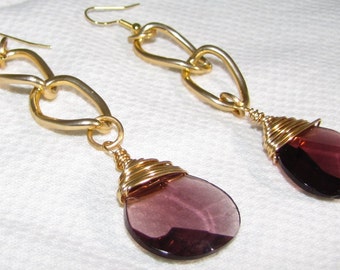 Purple Dangle Earrings