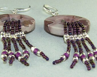 Purple Donut Earrings