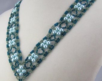 Blue Pearl Necklace