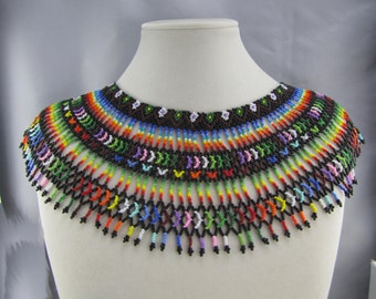 Saraguro Rainbow and Flower Necklace