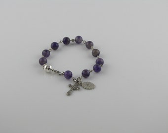 Amethyst Rosary Bracelet