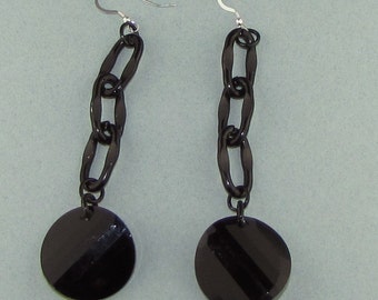 Black Dangle Crystal Earrings