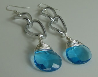 Light Blue Dangle Earrings