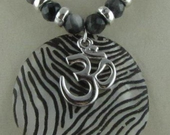 Black Spinel Ohm Necklace