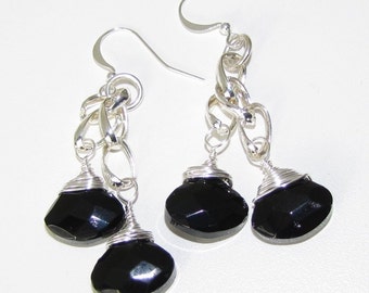 Black Crystal Earrings