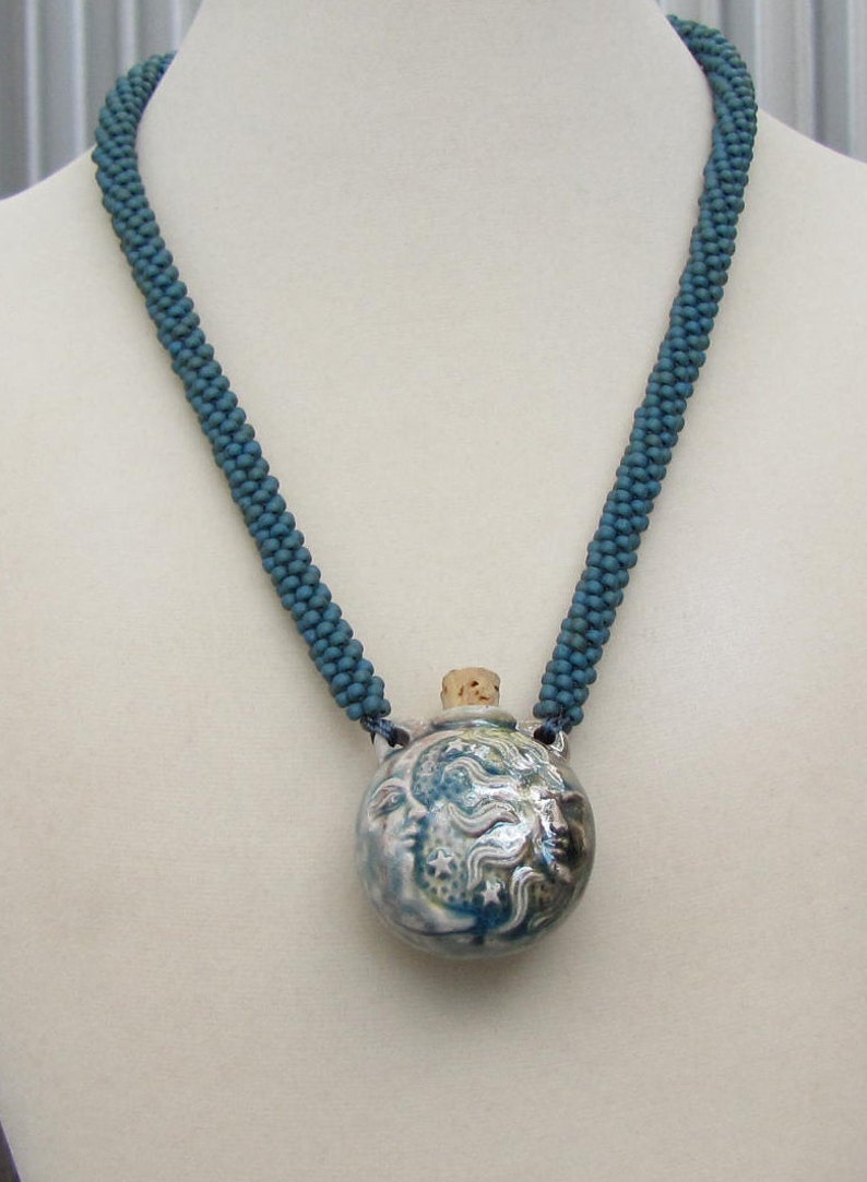 Sun Moon Vessel Kumihimo Necklace image 1