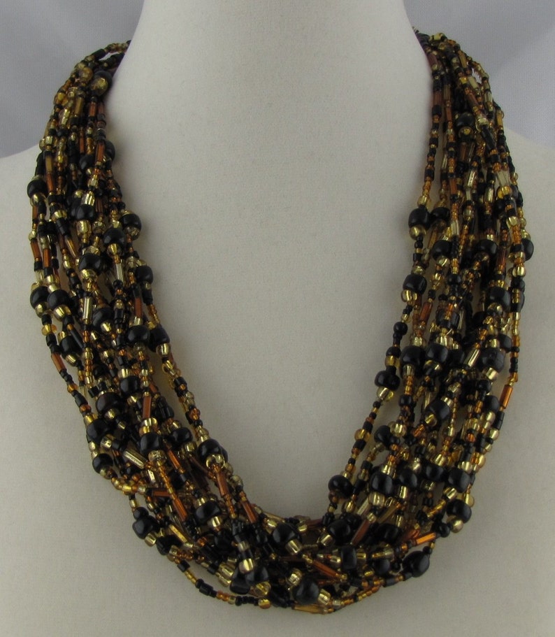 Black and Gold Necklace image 4